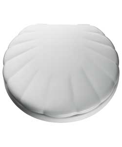White Painted Moulded Wood Toilet Seat