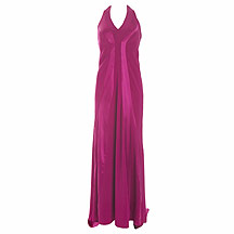 Ben de Lisi Cerise long matt and shine dress