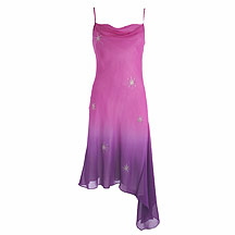 Ben de Lisi Pink/purple dip dye diamante dress