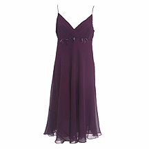 Ben de Lisi Purple silk baby doll dress