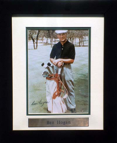 signed and framed photo presentation