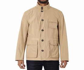 Ben Sherman Beige zip-up waterproof jacket