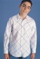 BEN SHERMAN bias-cut check shirt