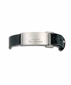 Ben Sherman Black Leather Bracelet