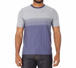 Ben Sherman Blue and grey striped crewneck T-shirt