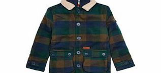 Ben Sherman Boys 8-15yrs green checked jacket