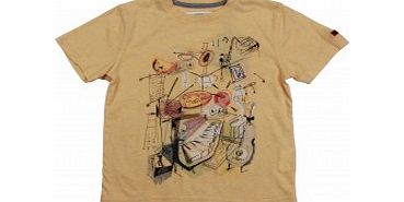 Ben Sherman Boys Cornsilk Marl Graphic T-Shirt