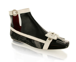 Ben Sherman Flat Ankle Boot With Cut Out Sides
