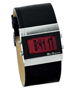 Ben Sherman Gents LCD Black Leather Strap Watch