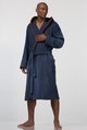 BEN SHERMAN hooded towelling gown