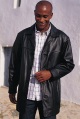 BEN SHERMAN leather reefer jacket