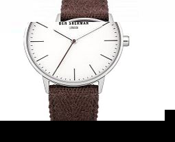 Ben Sherman Mens Burgundy Cotton Strap Watch