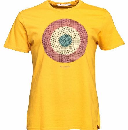 Mens Elevated Target T-Shirt Old Gold