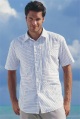 mens panelled striped shirt