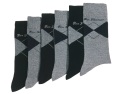 BEN SHERMAN pack of six argyle socks
