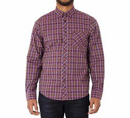 Ben Sherman Purple checked pure cotton shirt