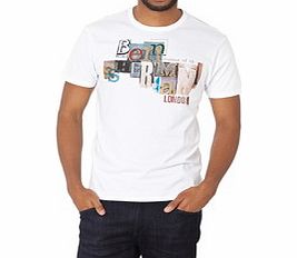 Ben Sherman White pure cotton graphic print T-shirt