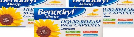 Benadryl Allergy Liquid Release 10mg Capsules -