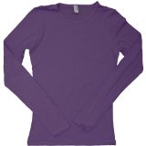 Bench American Apparel - Sheer Jersey Long Sleeve T, Eggplant, M