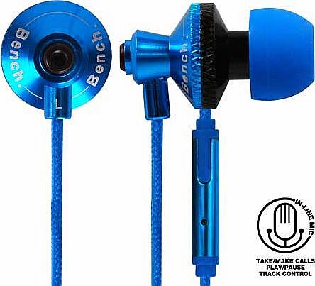 Bench Beat In-Ear Headphones with Mic - Blue
