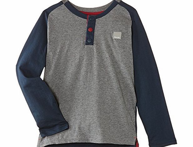 Bench Boys Axel T-Shirt, Grey (Stormcloud Marl), 11 Years (Manufacturer Size:11-12 Years)