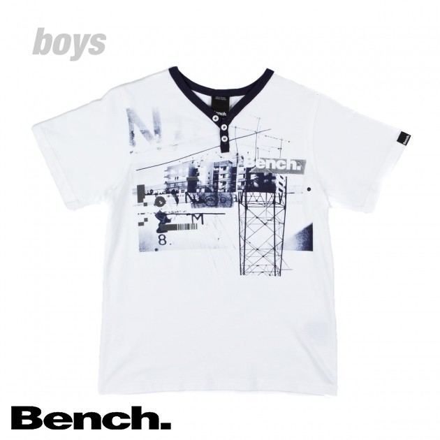 Bench Boys Bench Electric Lines T-Shirt - White