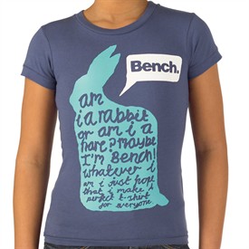 Bench Girls What Rabbit T-Shirt Skipper Blue