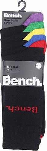 Bench Haugan 5 Pack Socks Black