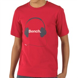 Bench Junior Headphones T-Shirt Tango Red