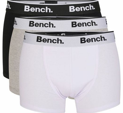 Bench Keddie 3 Pack Boxer Short Trunks Black/White/Grey - L (36-38in)