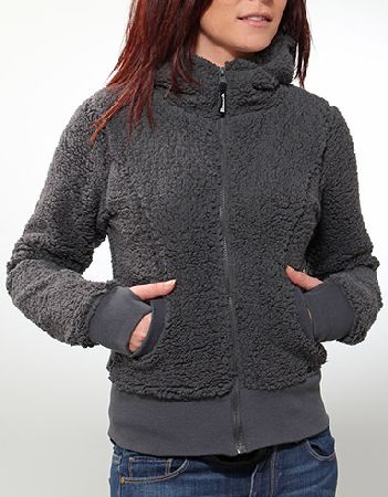 Bench Ladies Baa Zip hooded fleece - Charcoal