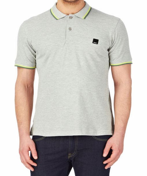 Bench Mens Bench Ponty Tipped Polo Shirt - Grey Marl