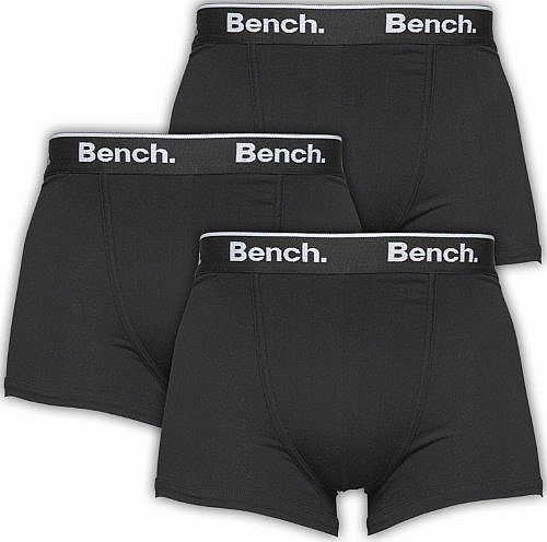 Bench Mens Bench Three Pack Trunks Black Guys Gents (S Fit Waist 29-32`` (73-82cm))