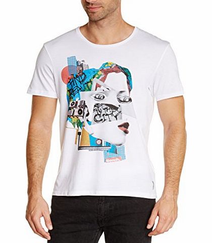 Bench Mens City Beauty Short Sleeve Top, Bright White, Small