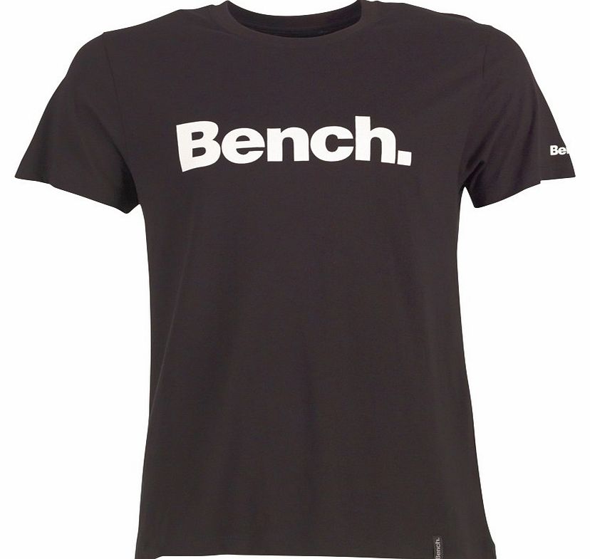Bench Mens Crew Neck Chest Logo T-Shirt Black