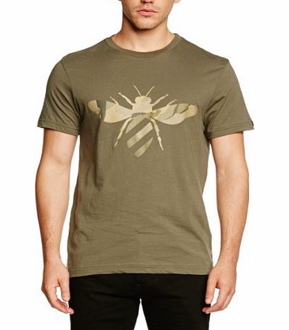 Bench Mens Hidden Short Sleeve T-Shirt, Green (Beetle), X-Large
