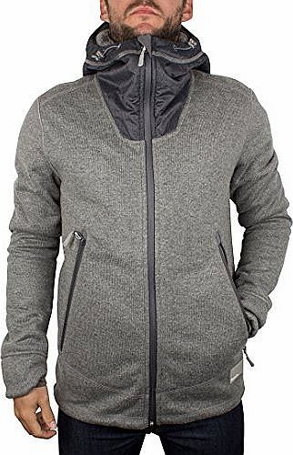 Bench Mens Quadruplejup Fur Lined Hooded Knit, Grey, Medium