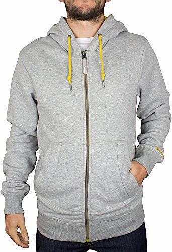Bench Mens Roundacurve Zip Hoodie, Grey, Medium