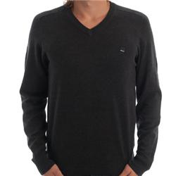 Off Knit Crew Sweatshirt - Black Marl