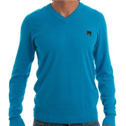 Off Knit Crew Sweatshirt - Blue Jewel