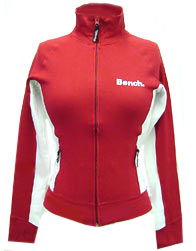Bench Red Zip Through Core Track Top