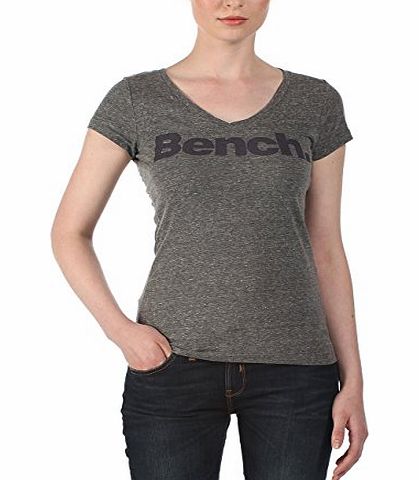 Bench Shootclean B Womens T-Shirt Black Jet Black Marl Size:XL