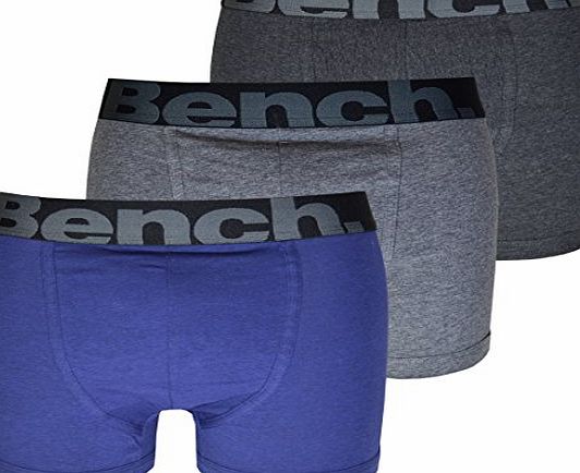Bench Trunk (3 Pack) (Medium, Grey / Grey Heather / Navy)