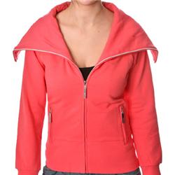 bench Womens Flashy Zip Thru Sweatshirt -Coral Red