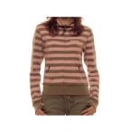 Womens Stripe Track Top Pink/Bungee
