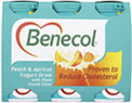 Benecol Peach and Apricot Yogurt Drink (6x67.5g)