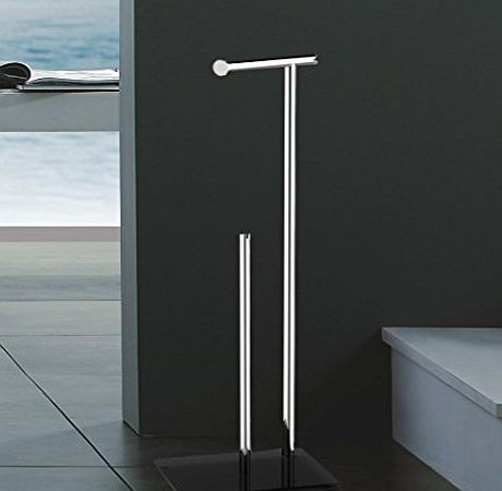 BeNeLux NEW STAINLESS STEEL MULTI LOO TOILET ROLL HOLDER AND STORER STAND FREE STANDING, Silver, Toilet Roll Holder