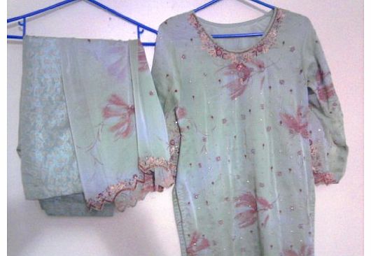 Women Ladies Bollywood Salwaar Kameez Shalwar Kamiz Kaam Embroided Designer Anarkali Indian Pakistani Party Wedding clothes Asian 3 PCS Dress 3 piece Suit