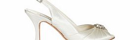 Hathaway ivory peep-toe heels