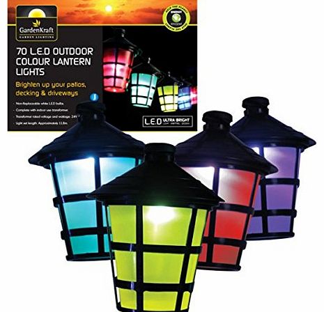 Benross GardenKraft 17300 Assorted Colour Lantern String Garden Lights (Pack of 70)